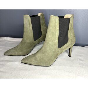 Antonio De Faria Donna Suede Leather Boots Ankle Booties Portugal 9.5 Green $140